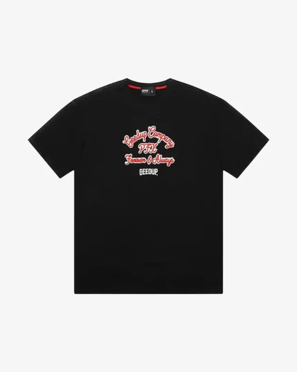 GEEDUP COMPANY TEE BLACK RED