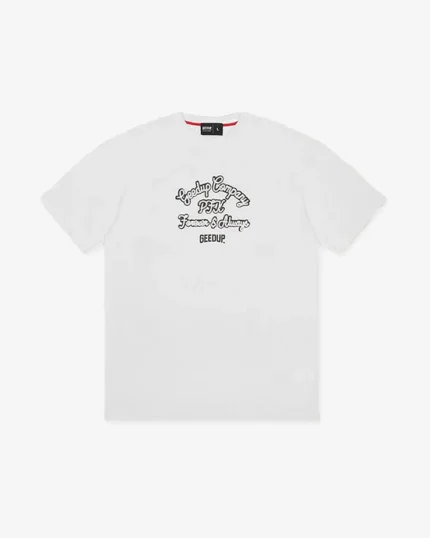 GEEDUP COMPANY TEE WHITE NAVY