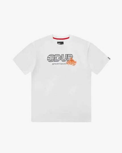 GEEDUP SPORTSMAN PFK TEE WHITE ORANGE