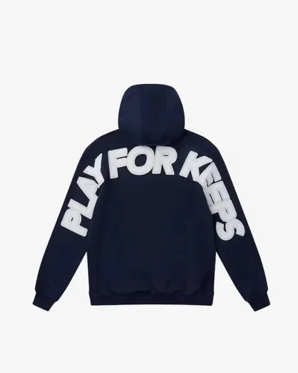 GEEDUP PLAY FOR KEEPS HOODIE NAVY WHITE