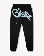GEEDUP HANDSTYLE SWEATPANTS BLACK BABY BLUE