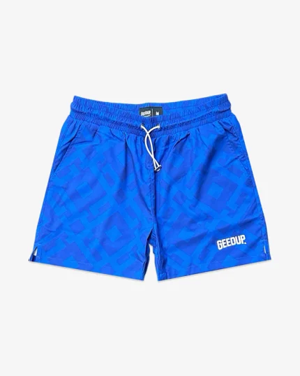 GEEDUP G MONOGRAM SWIM SHORTS ROYAL BLUE