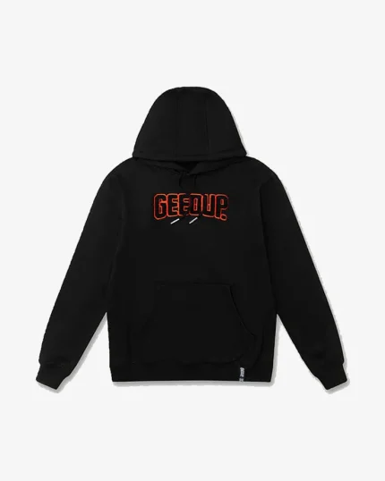 GEEDUP PLAY FOR KEEPS BLACK ORANGE HOODIE