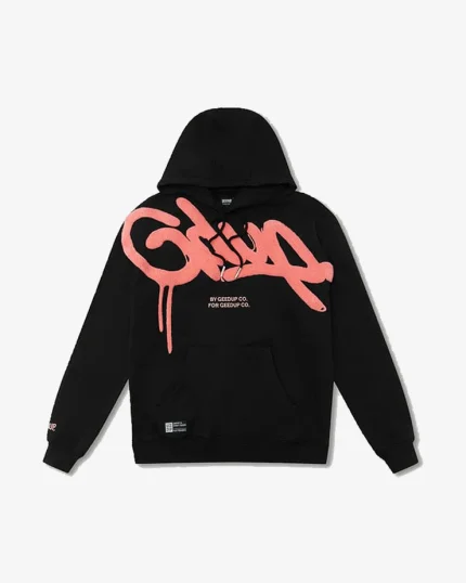 GEEDUP HANDSTYLE BLACK PEACH HOODIE