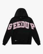 GEEDUP TEAM LOGO BLACK DUSTY PINK HOODIE