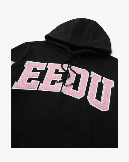 GEEDUP TEAM LOGO BLACK DUSTY PINK HOODIE