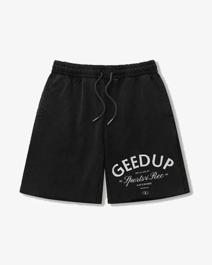 GEEDUP SPORTS & REC. WASHED BLACK SHORTS