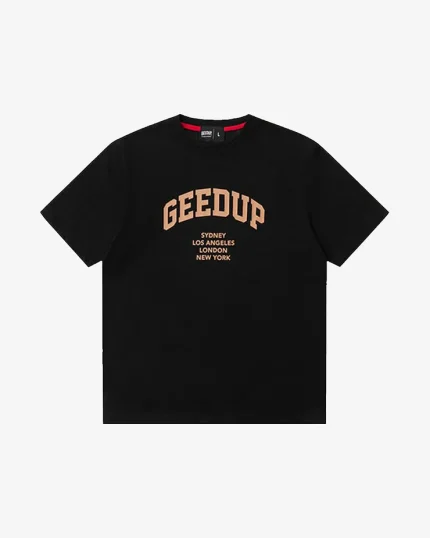 GEEDUP X ARRDEE CITIES BLACK PEACH TEE