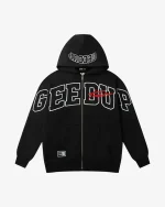 GEEDUP X TRAPSTAR TEAM LOGO SIGNATURE JACKET BLACK WHITE RED