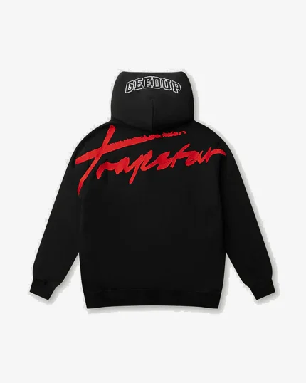 GEEDUP X TRAPSTAR TEAM LOGO SIGNATURE JACKET BLACK WHITE RED