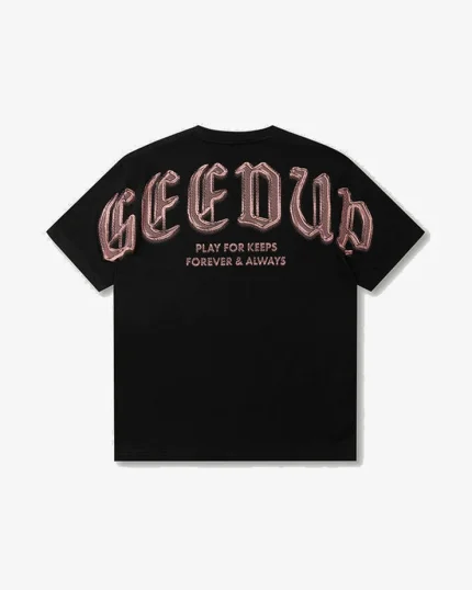 GEEDUP CHROME TEE BLACK ROSE