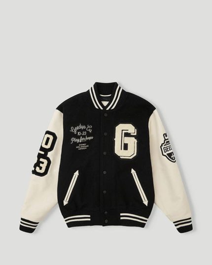 Geedup 13YR PFK Varsity Jacket Black/Cream