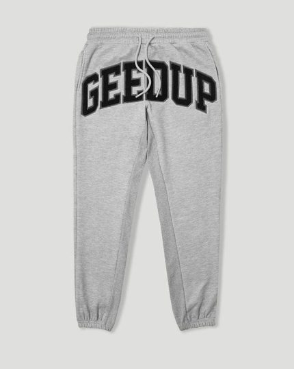 Geedup Team Logo Trackpants Grey Marle/Black
