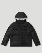 Geedup Core Logo Reversible Puffer Jacket Black/White