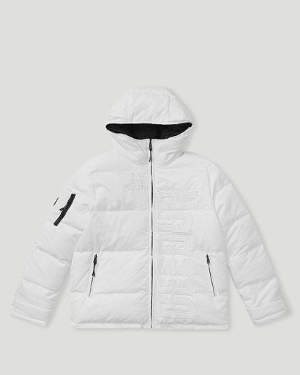Geedup Core Logo Reversible Puffer Jacket White