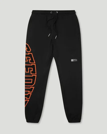 Geedup Team Logo Trackpants Black/Black Orange